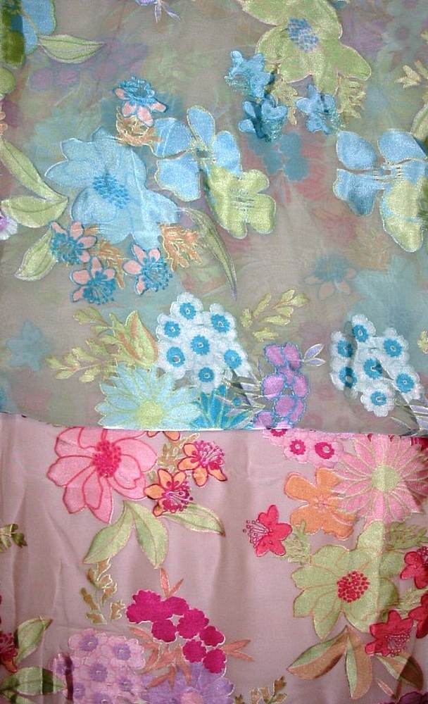 WB 074 / PINK / 44/45" SILK SATIN BURN OUT
